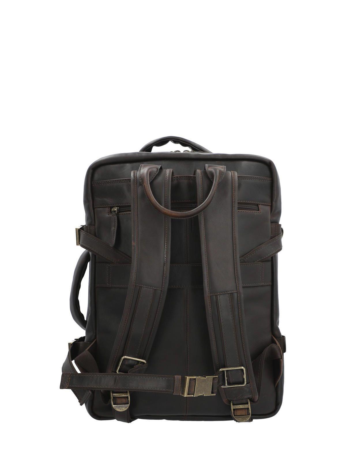 Mochila Cuero Hombre Tc Stanley Back Café-2