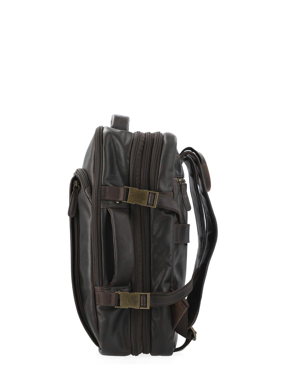Mochila Cuero Hombre Tc Stanley Back Café-3