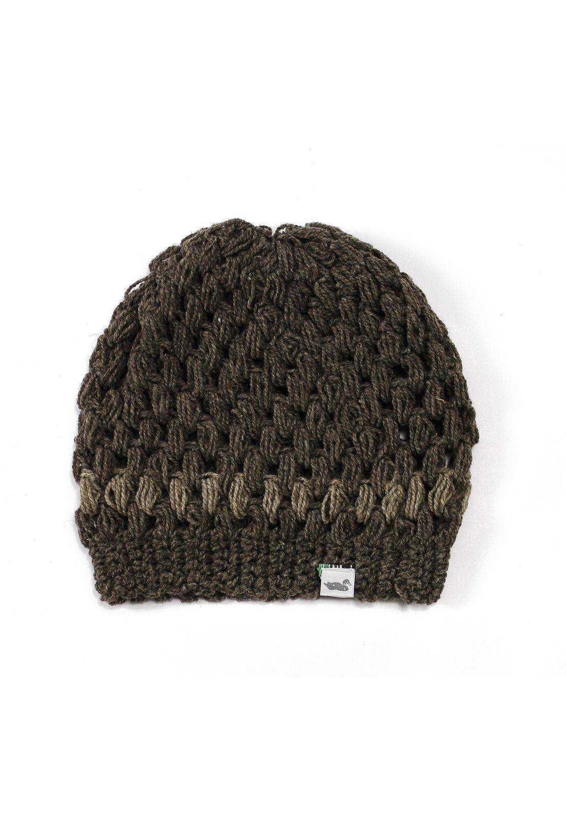Gorro Mujer Crochet Beanie No P Café-0