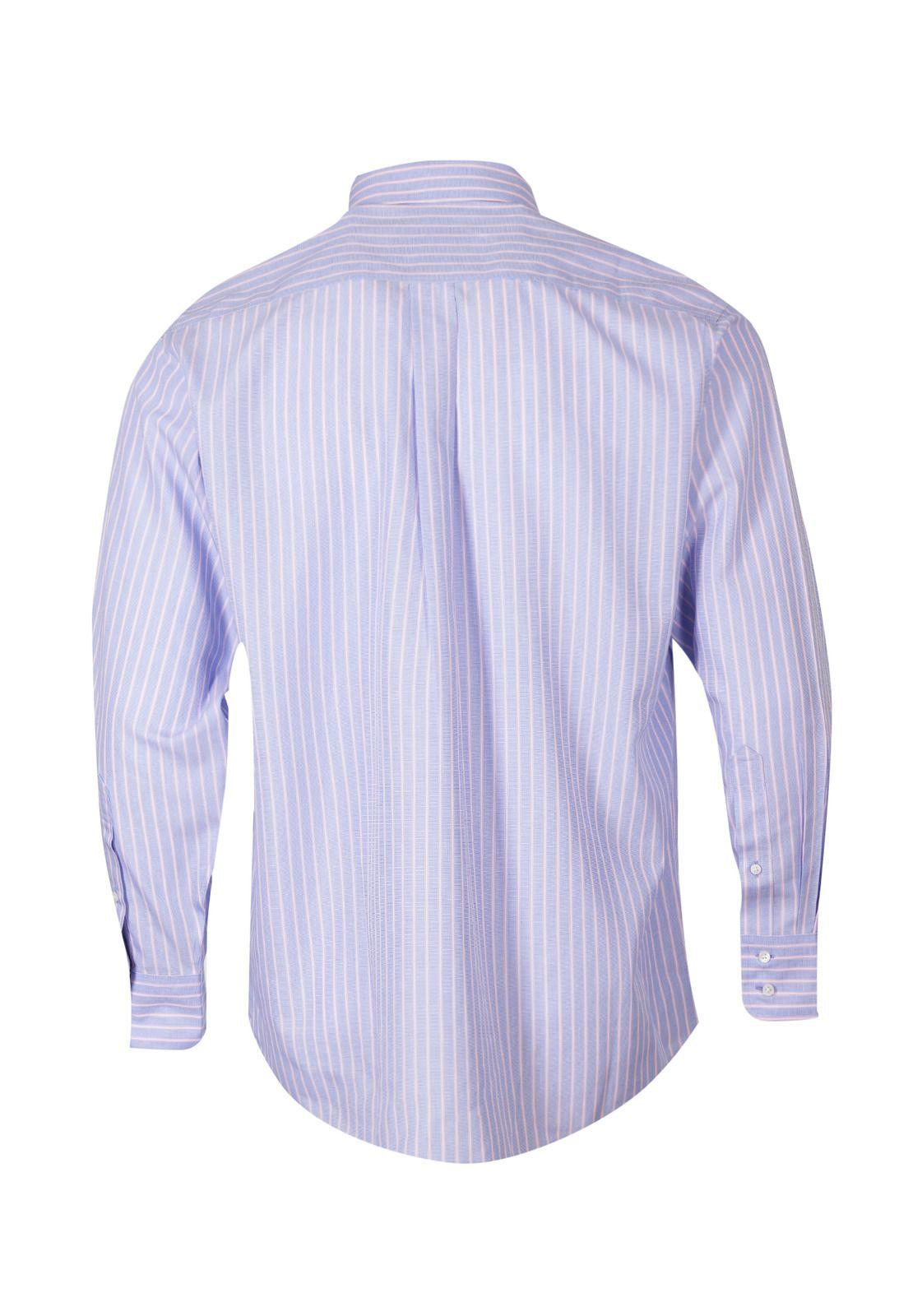 Camisa Libre De Arrugas Hombre WF Azul-3