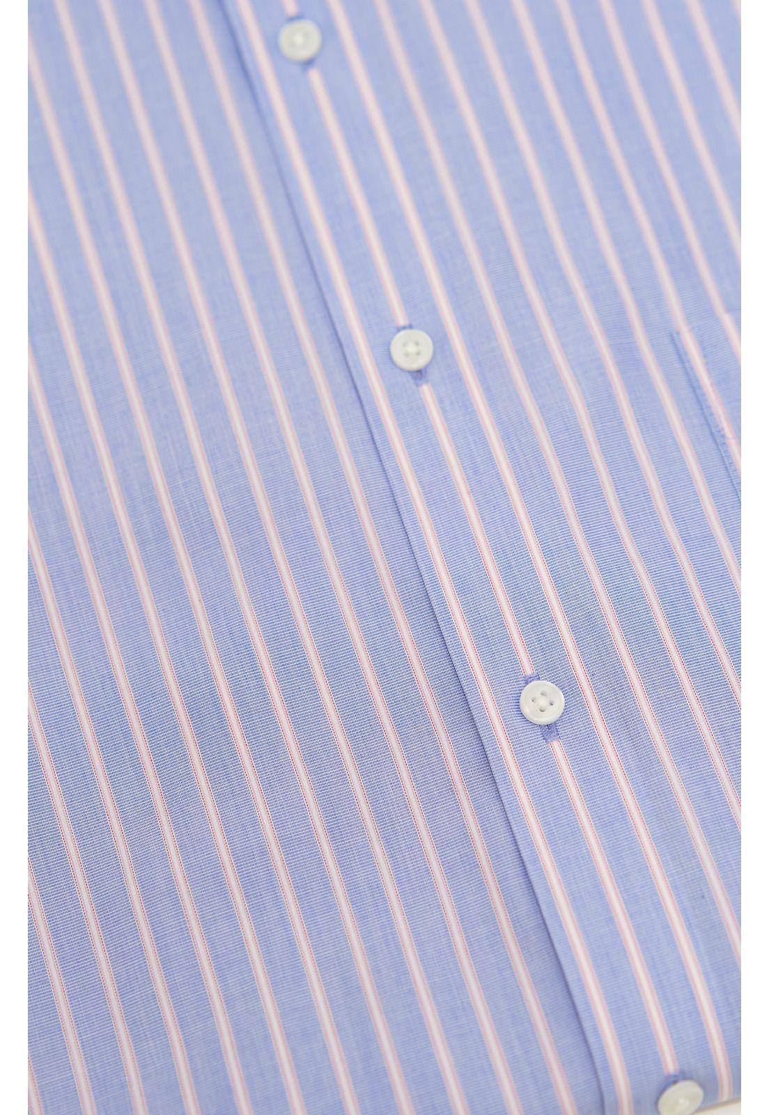 Camisa Libre De Arrugas Hombre WF Azul-4