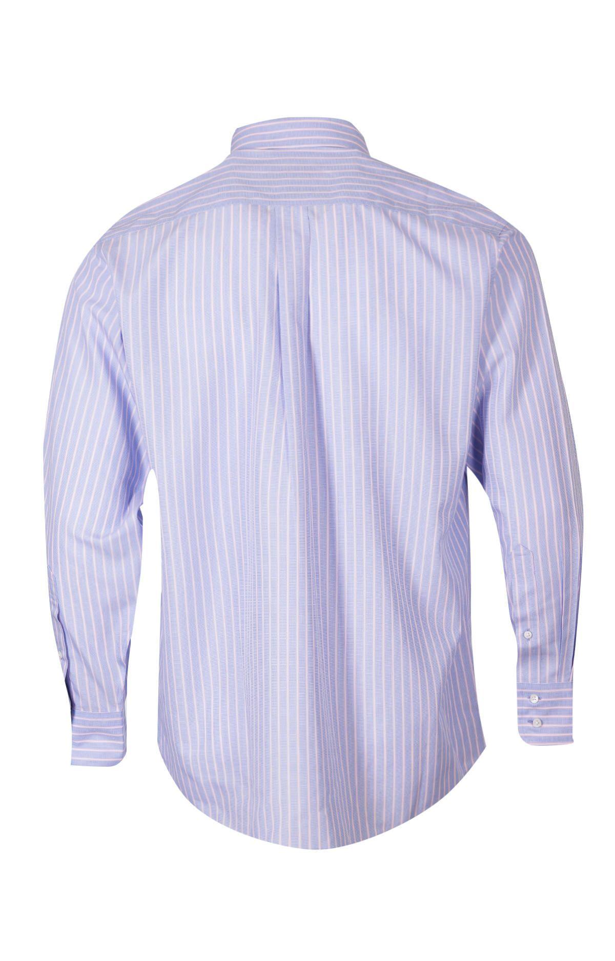 Camisa Libre De Arrugas Hombre WF Azul-3