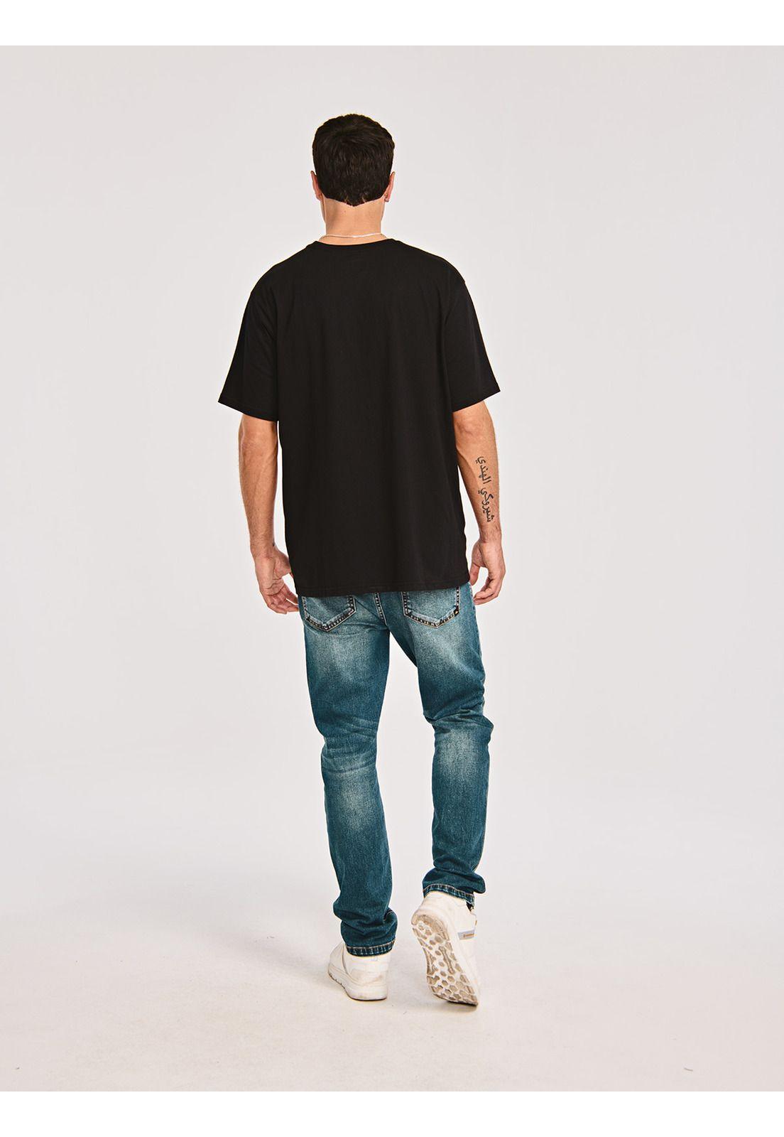 Polera Manga Corta Hombre Caterpillar LogoNegro-5