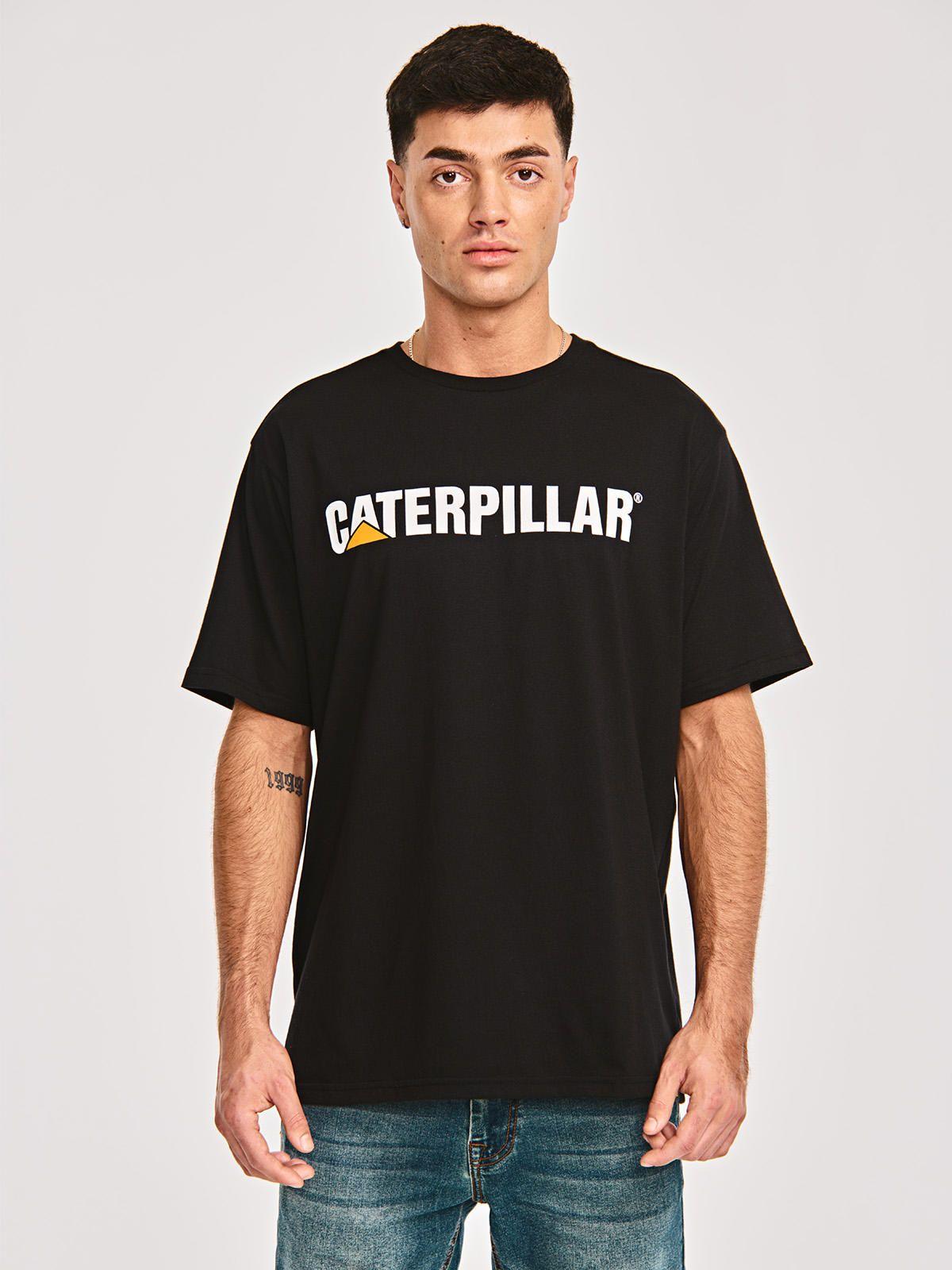 Polera Manga Corta Hombre Caterpillar LogoNegro-0