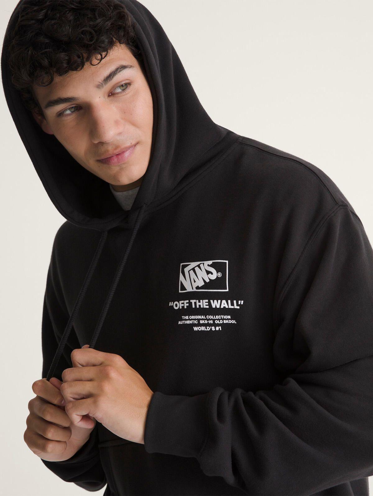 Poleron Hombre Stacked Hi Pullover Negro-3