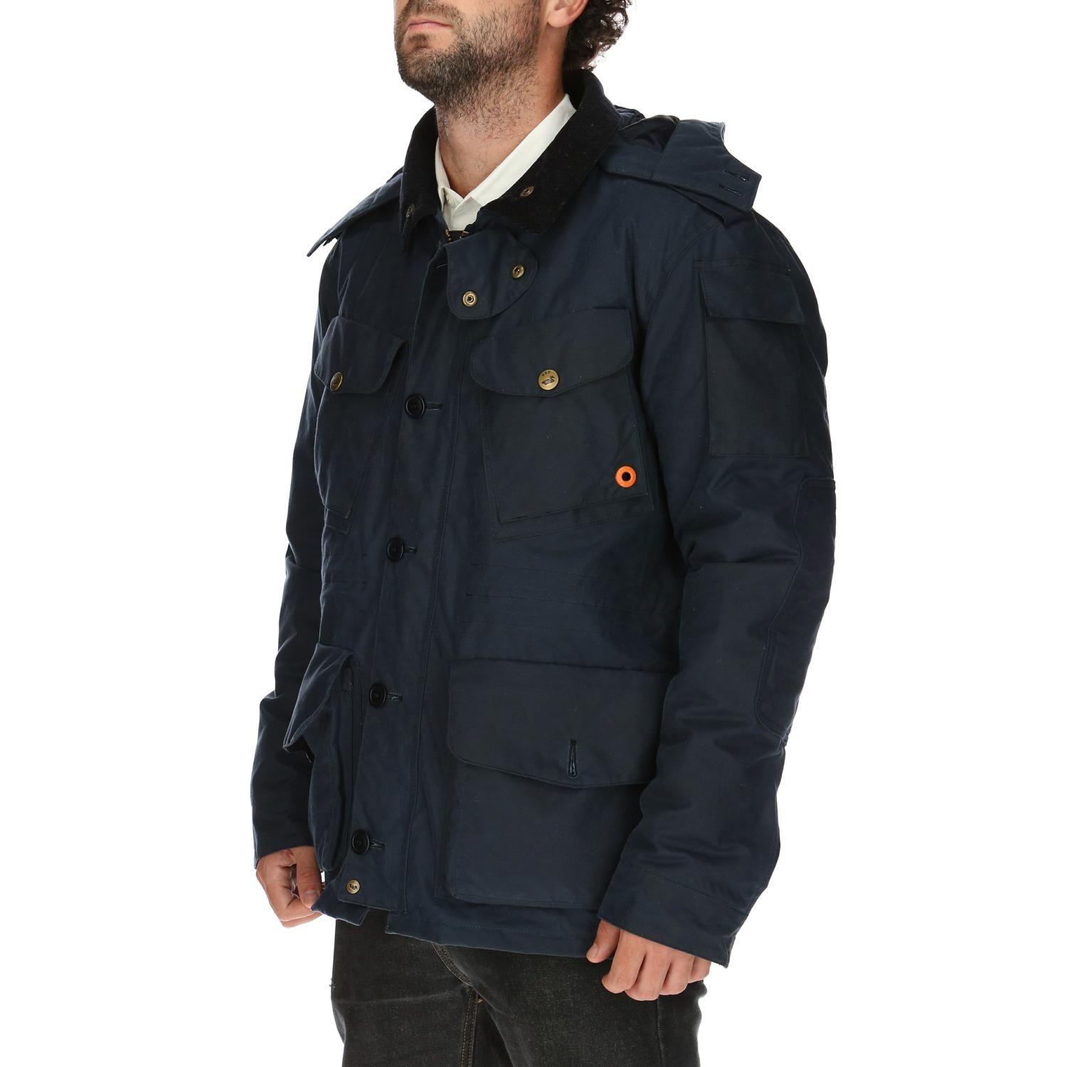 Chaqueta Algodón Encerado Rockford Azul-1