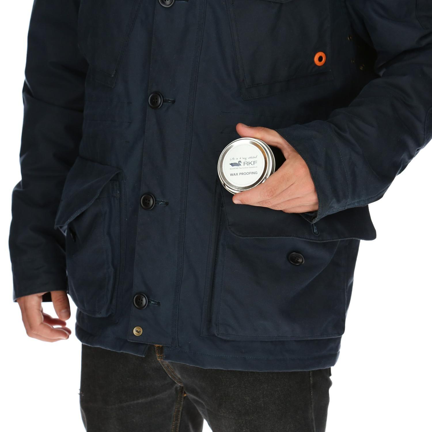 Chaqueta Algodón Encerado Rockford Azul-4