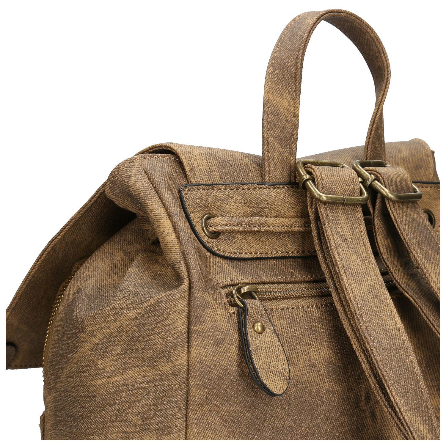 Cartera Mochila Libec café Mujer-3