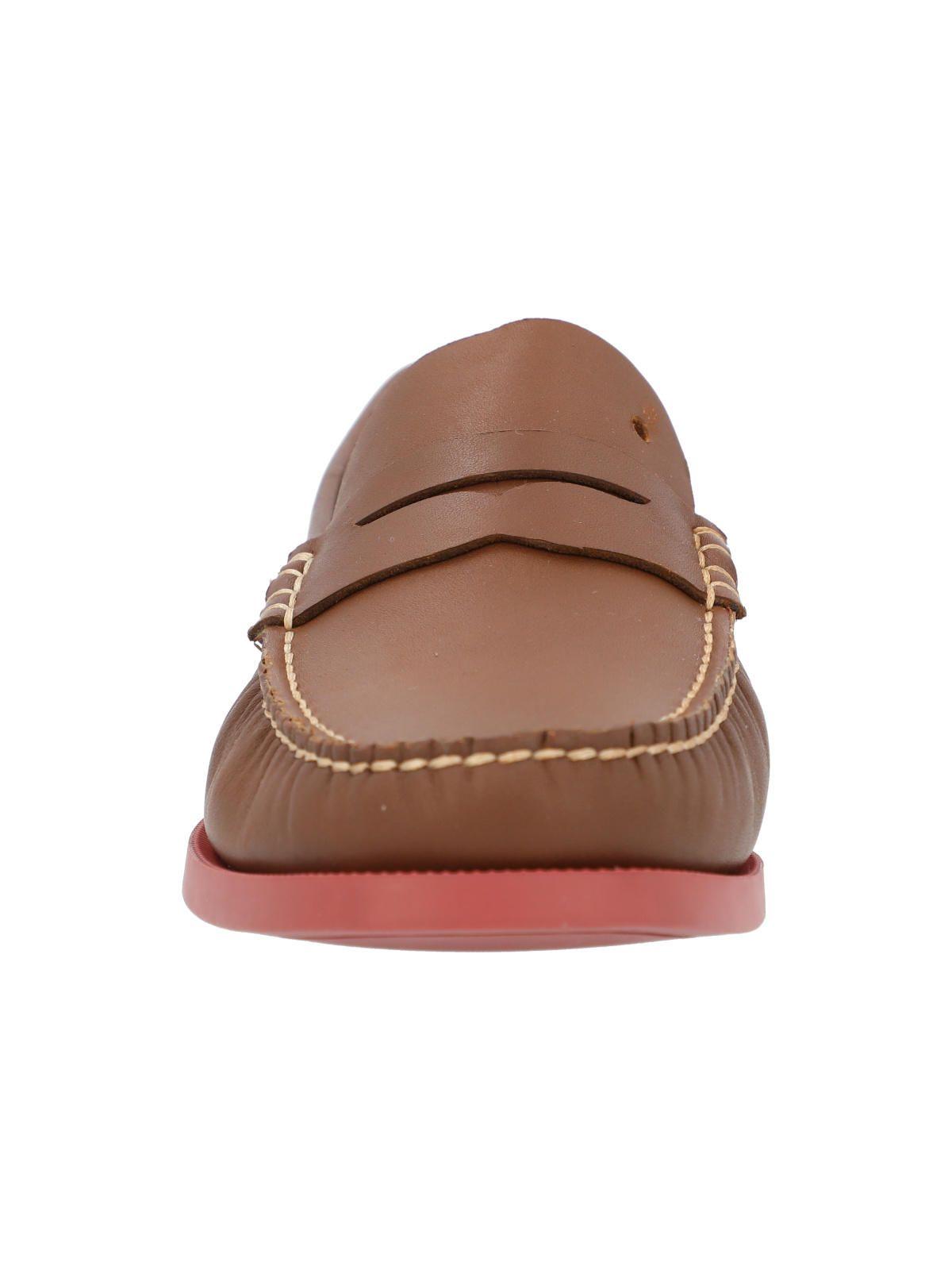 Mocasin Cuero Hombre Boat Mask Café-3