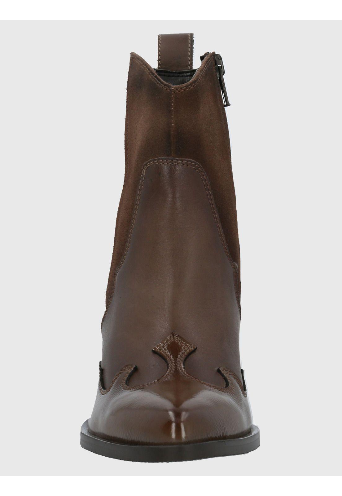 Botín Cuero Mujer Cassaandra Taupe-3