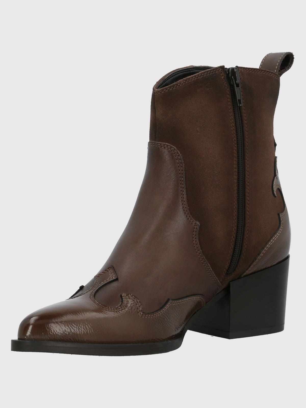 Botín Cuero Mujer Cassaandra Taupe-5