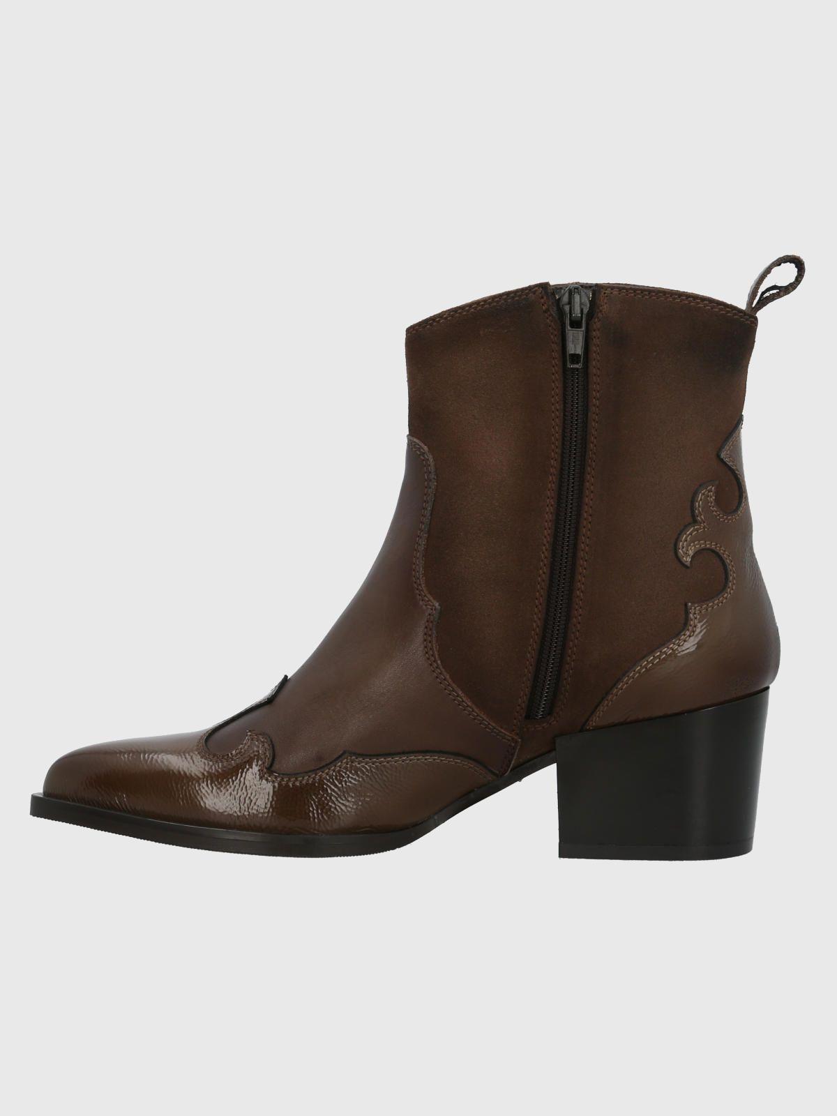 Botín Cuero Mujer Cassaandra Taupe-4