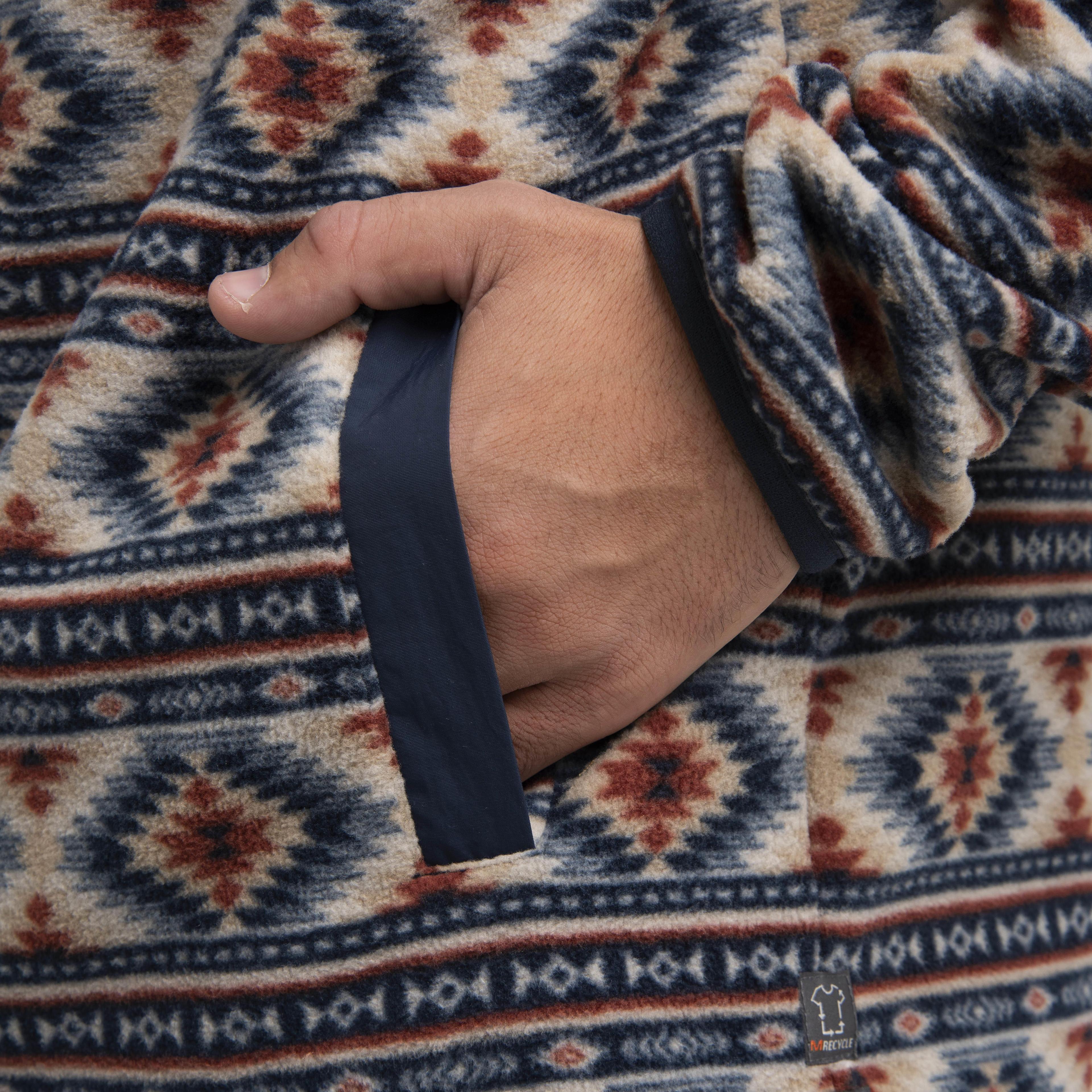 Polar Hombre D FPrint Snap Microfleece Azul-5