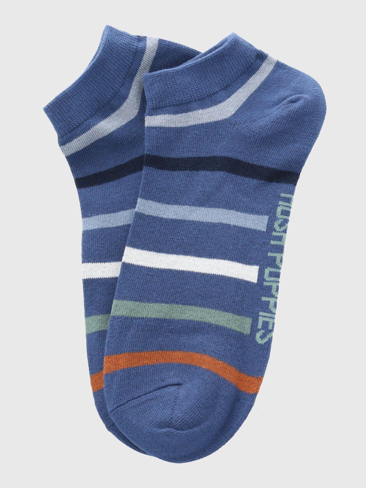 Calcetín Algodón Hombre Ped Stripe Azul-2