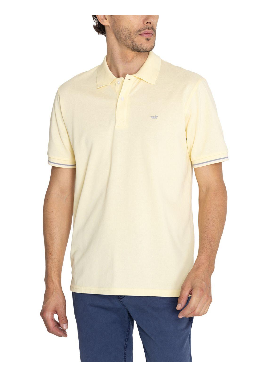 Polera Algodón Org Amarillo Mitchell Hombre -4