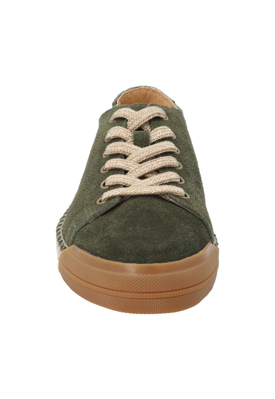 Zapatilla Cuero Mujer Fontaine Verde-3