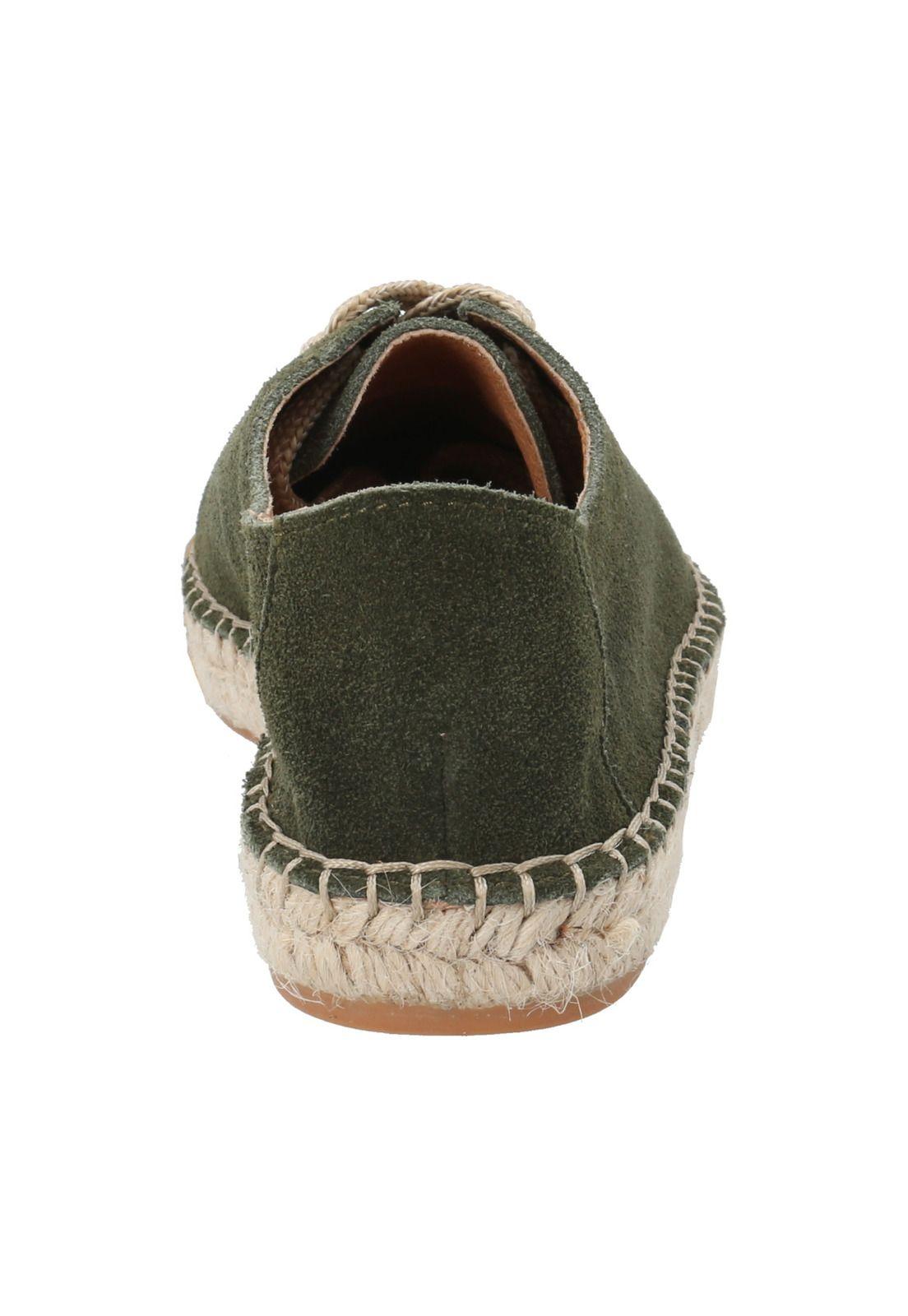Zapatilla Cuero Mujer Fontaine Verde-6