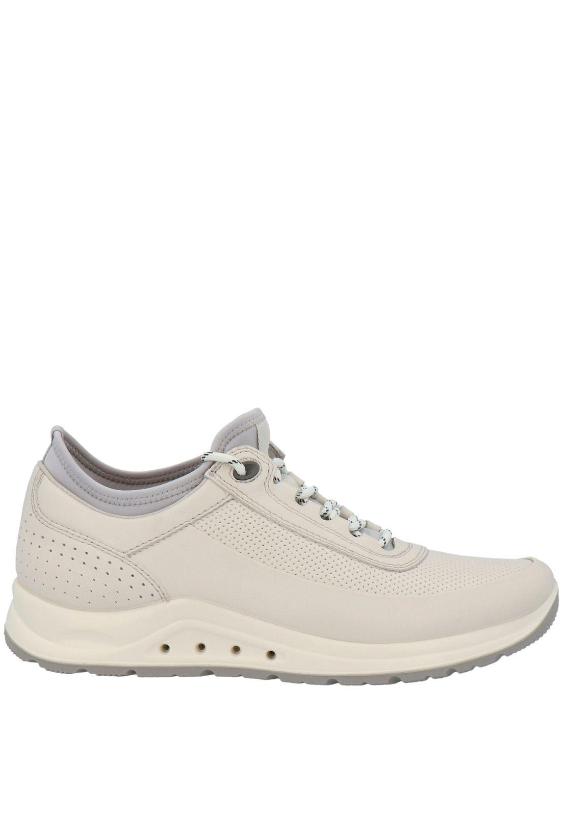 Zapatilla Cuero Mujer Air Lycra Lace Up Beige-1