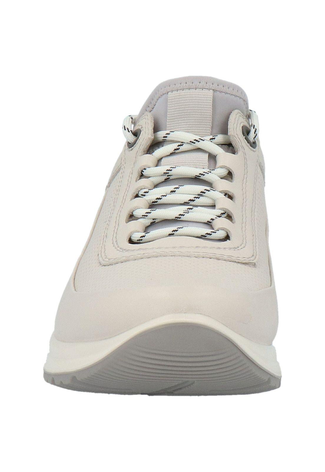 Zapatilla Cuero Mujer Air Lycra Lace Up Beige-2