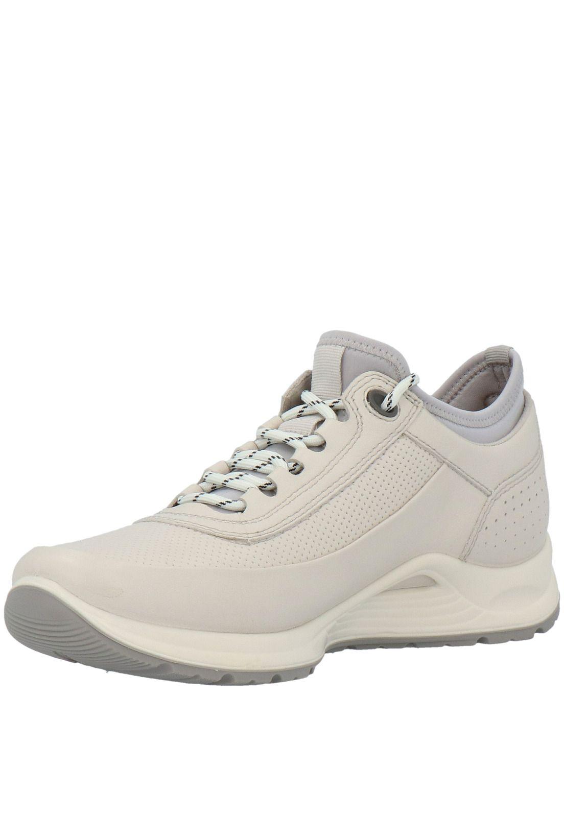 Zapatilla Cuero Mujer Air Lycra Lace Up Beige-3