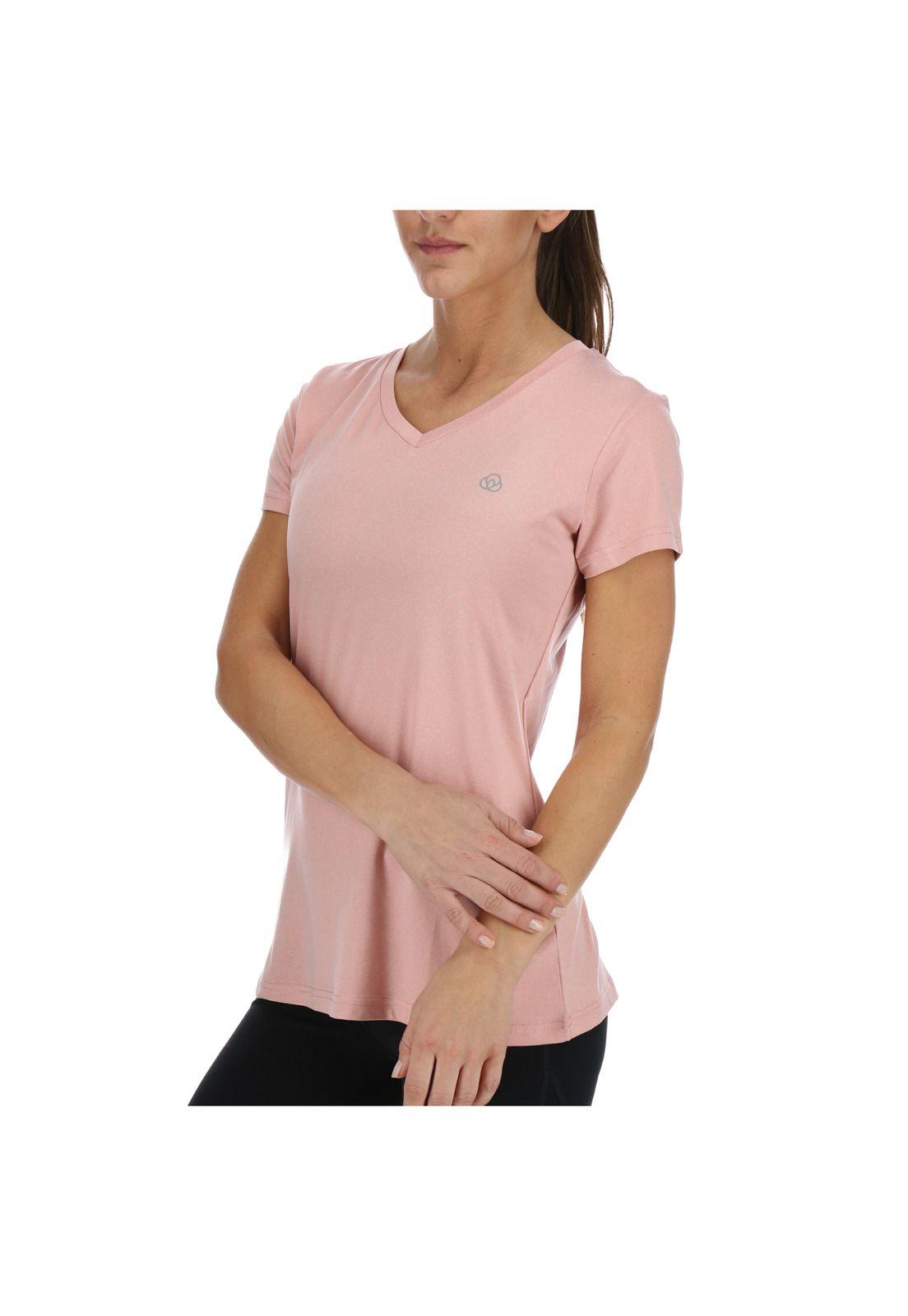Polera M/C T-Shirt V Neck I Nude-1