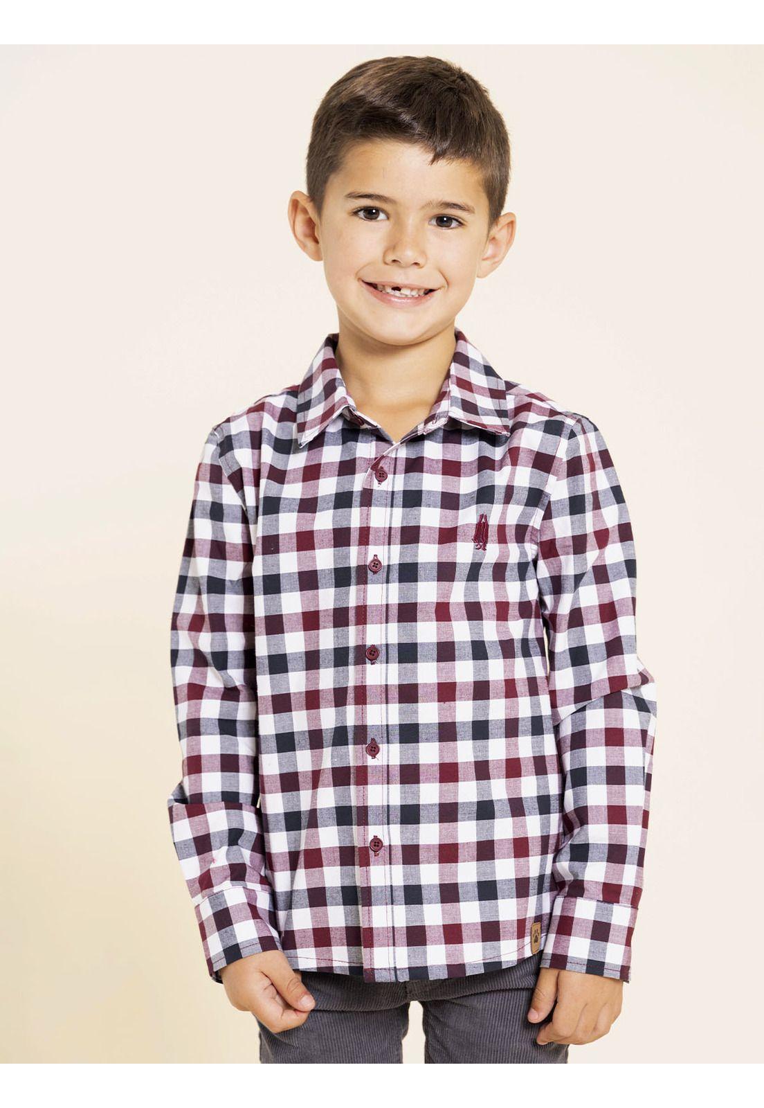 Camisa Manga Larga Collie Niño Rojo-1