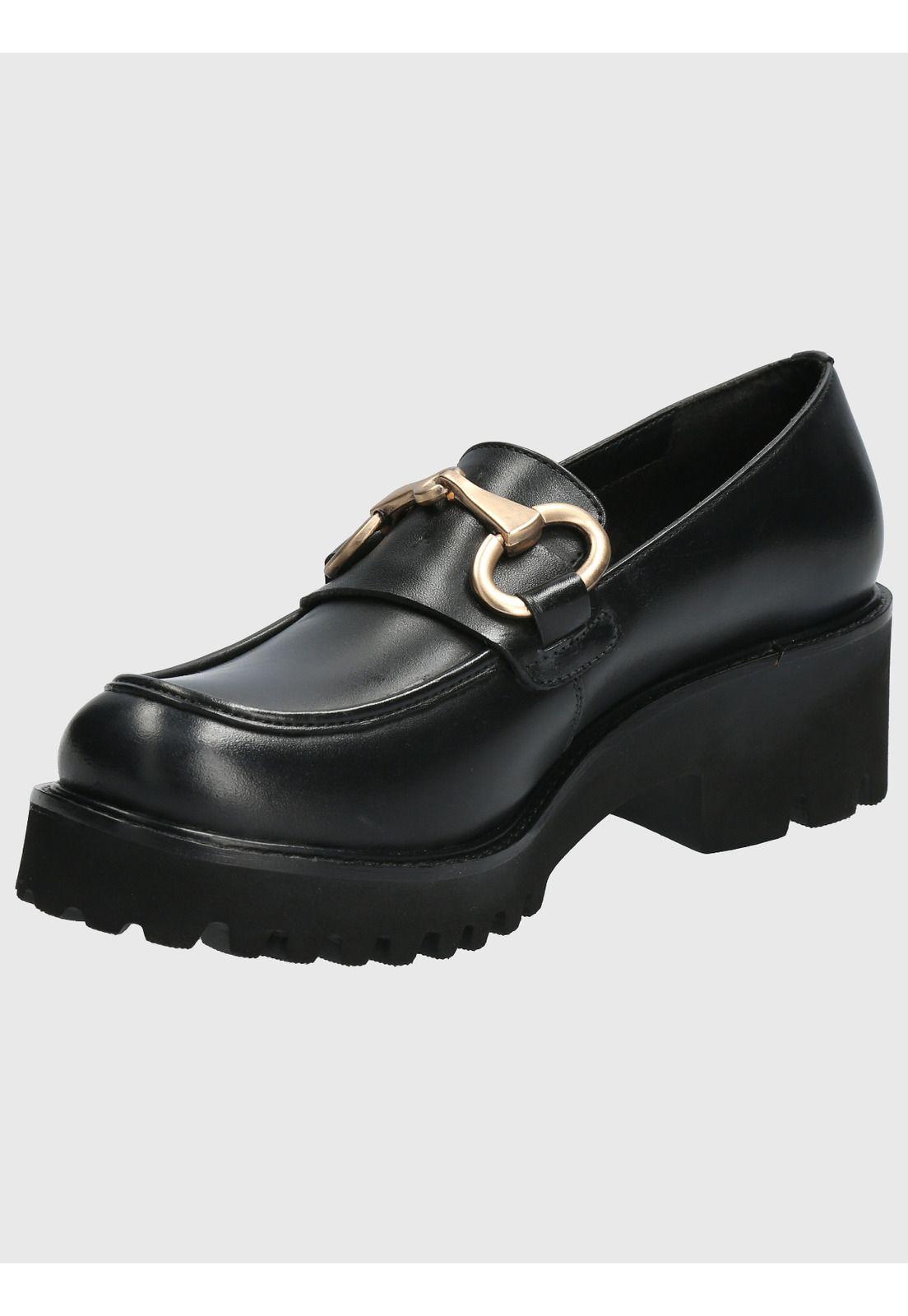 Mocasín Cuero Mujer Lani Negro-4
