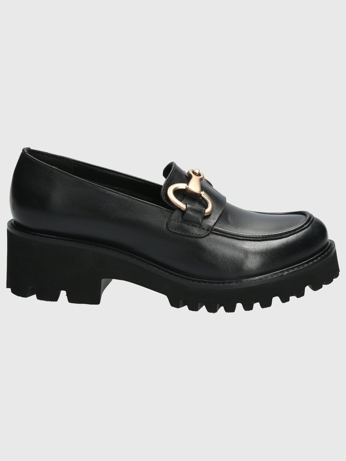 Mocasín Cuero Mujer Lani Negro-1