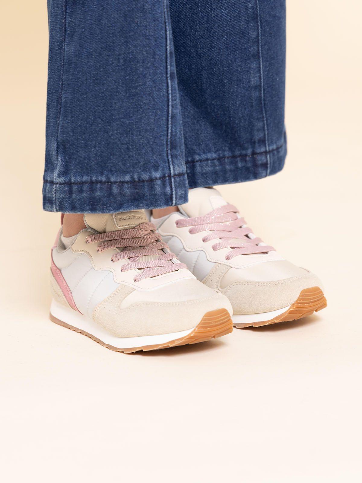 Zapatilla Cuero Janet-K Niña Beige-1