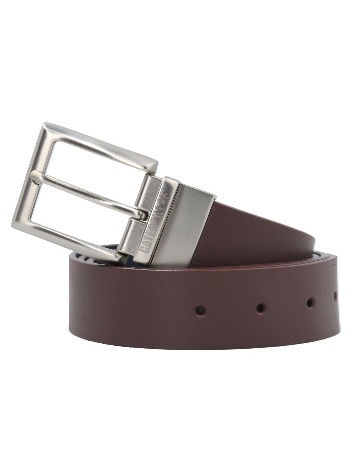 Cinturón de Cuero PU Reversible Hombre Café-Azul-0