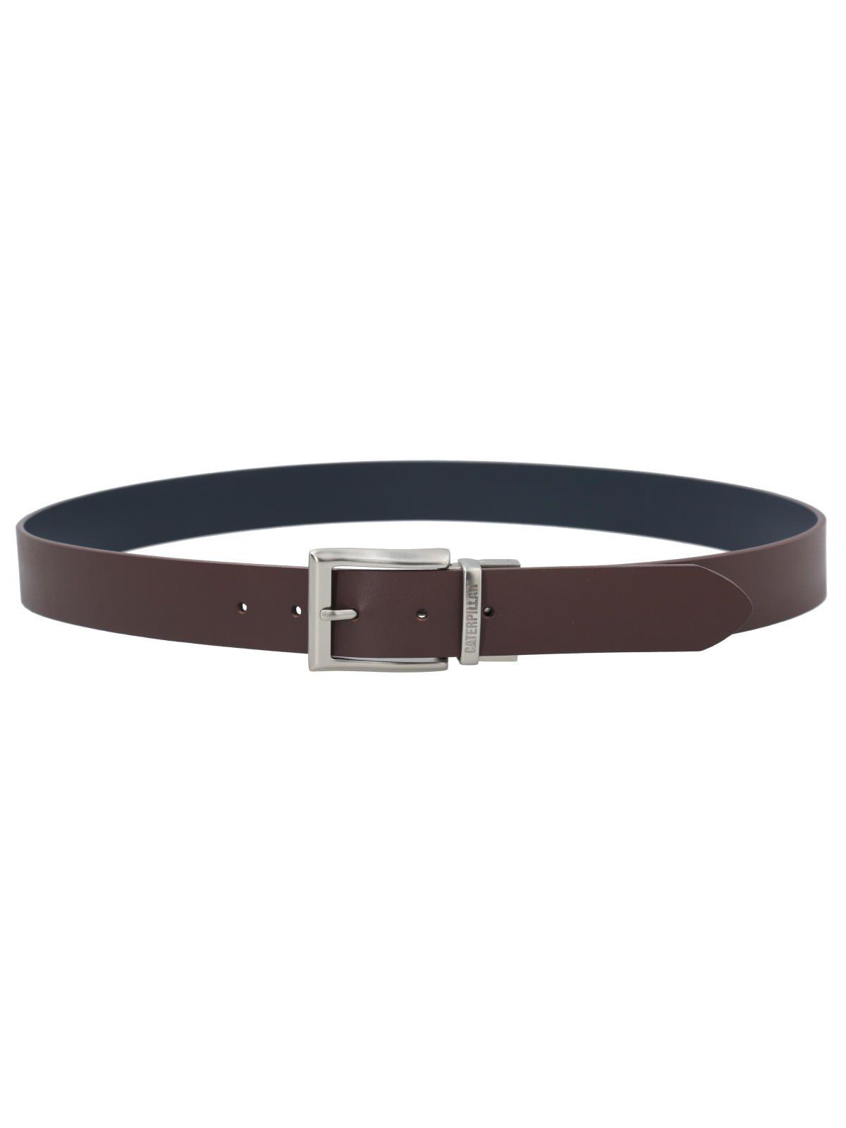 Cinturón de Cuero PU Reversible Hombre Café-Azul-1