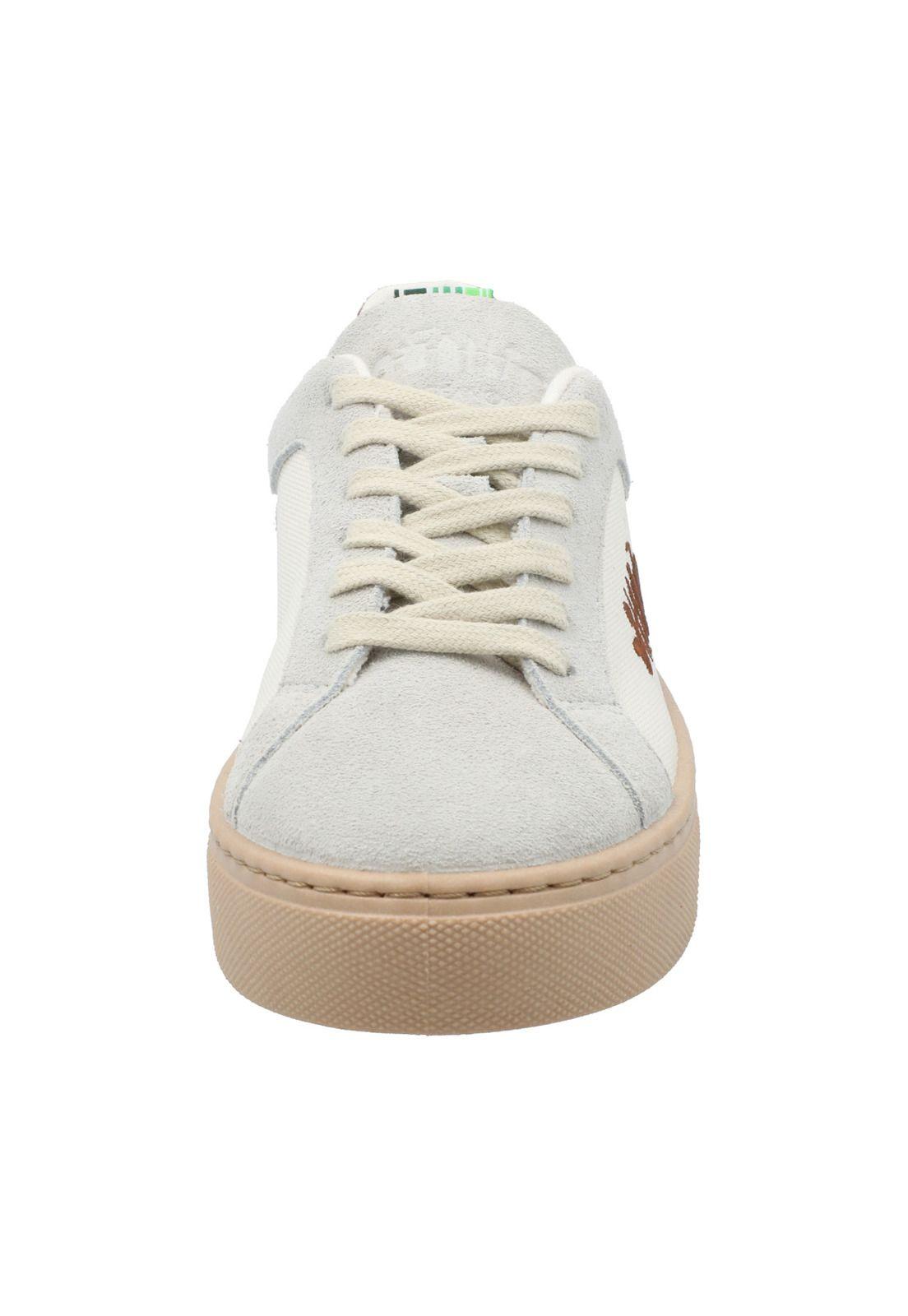 Zapatilla Cuero Mujer Tifón Blanco-3