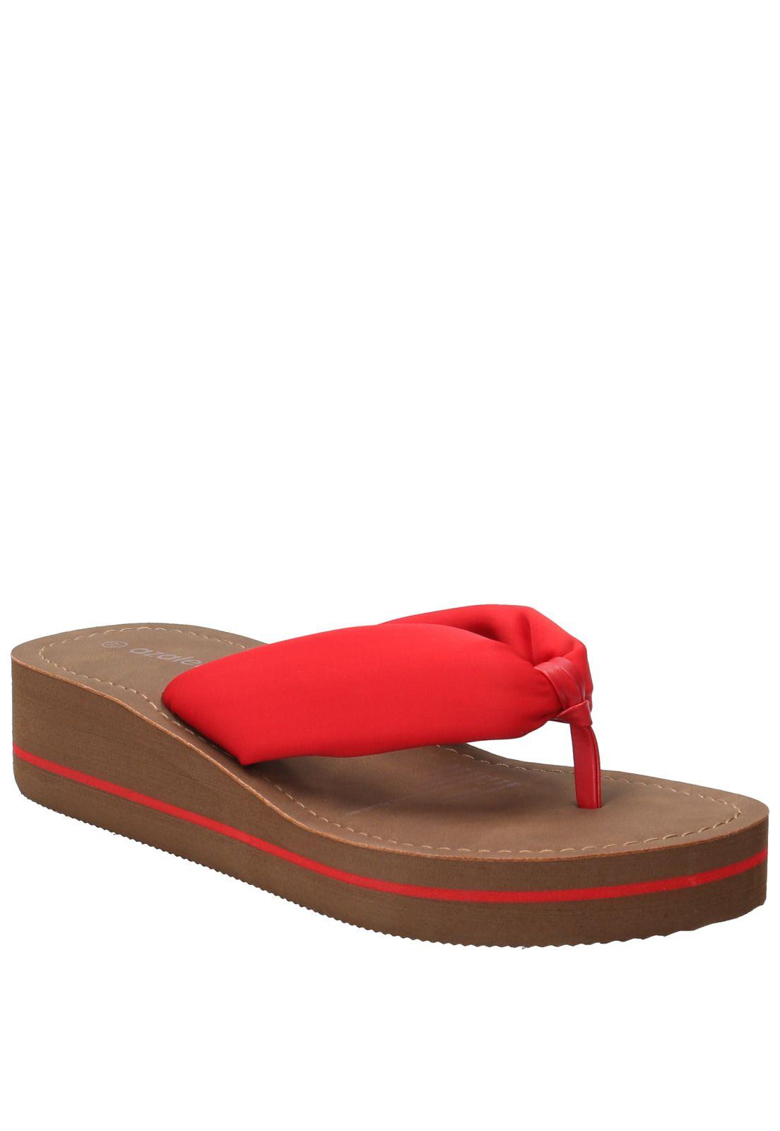 Hawaiana Rhoda Rojo Mujer-0