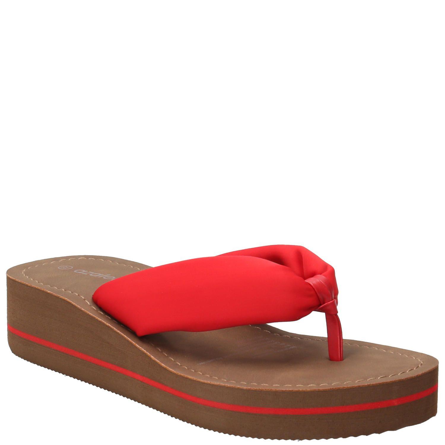 Hawaiana Rhoda Rojo Mujer-0