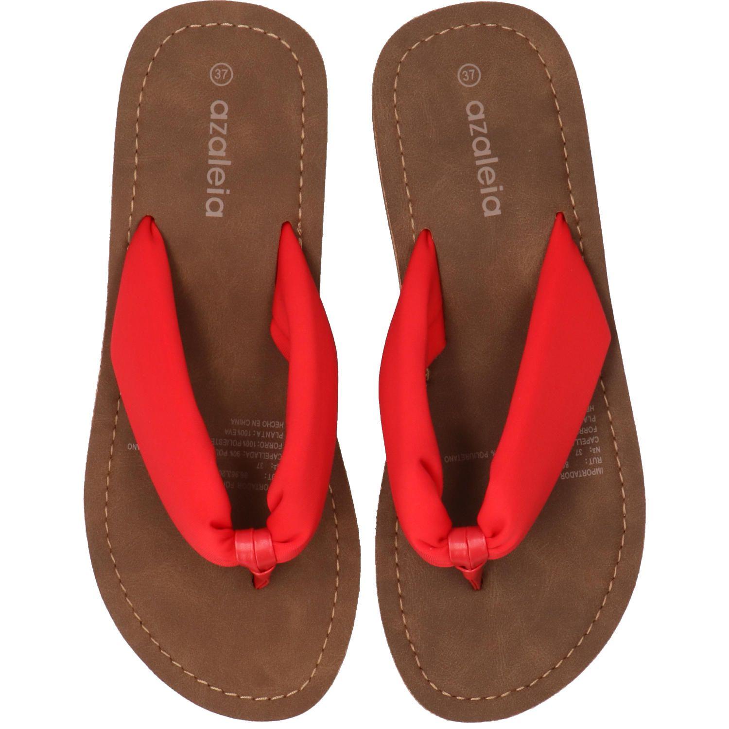 Hawaiana Rhoda Rojo Mujer-7