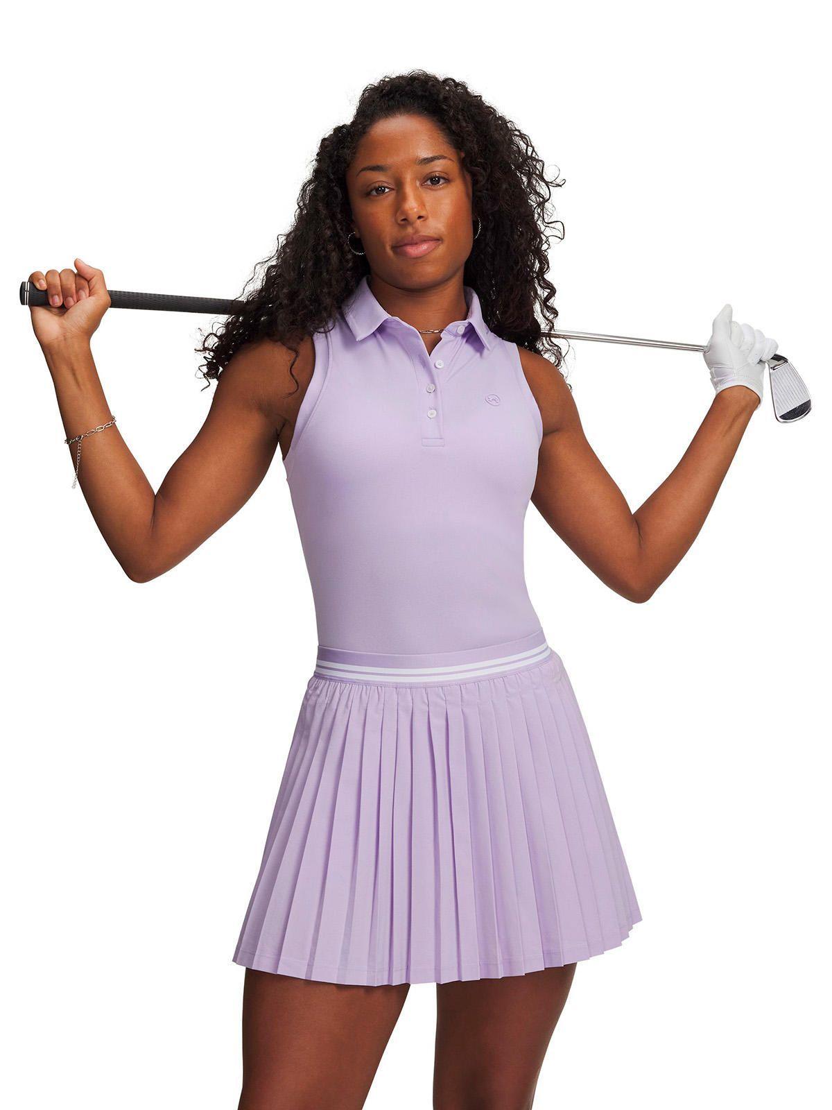 Polera S/M UA Drive Polo Morado Mujer-0