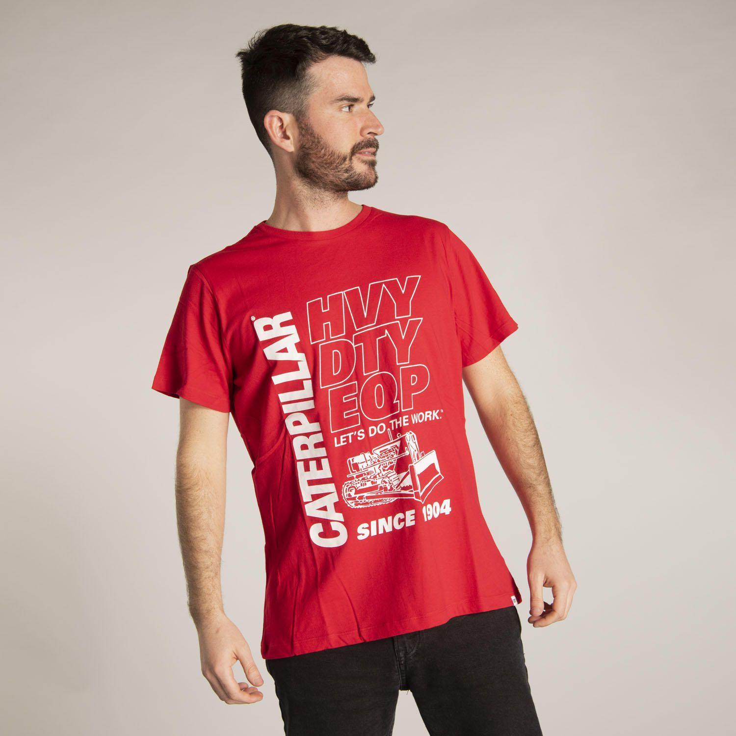 Polera M/C Hombre Hvy Dty Tee Rojo-0