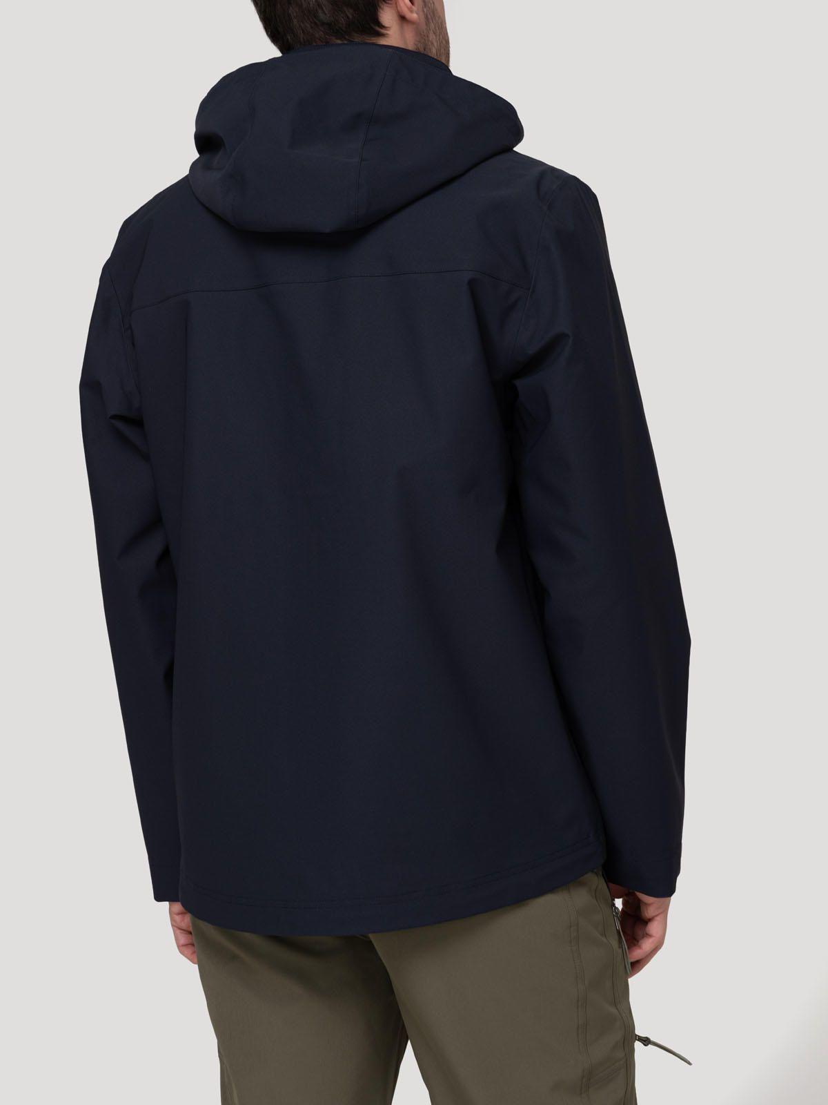 Impermeable Fibras Recicladas Hombre Rain Azul-5