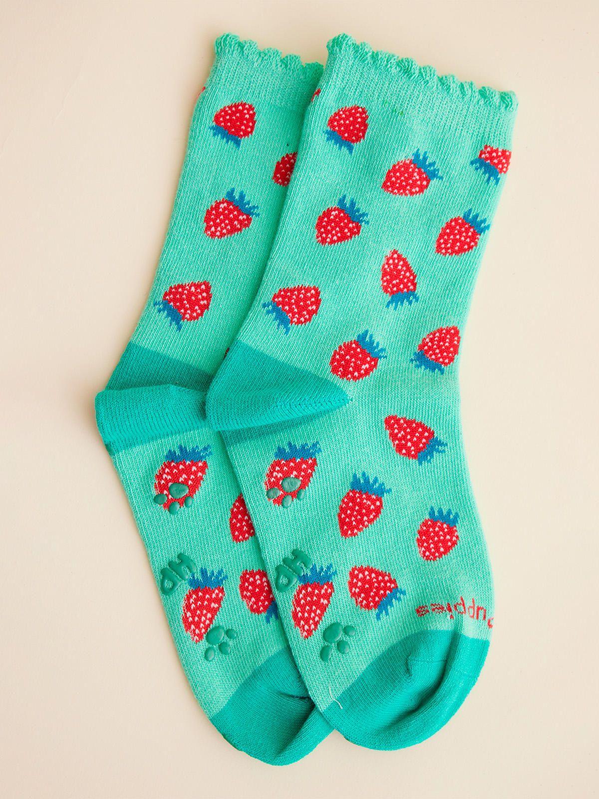 Calcetin Turquesa St Strawberry Niña-0