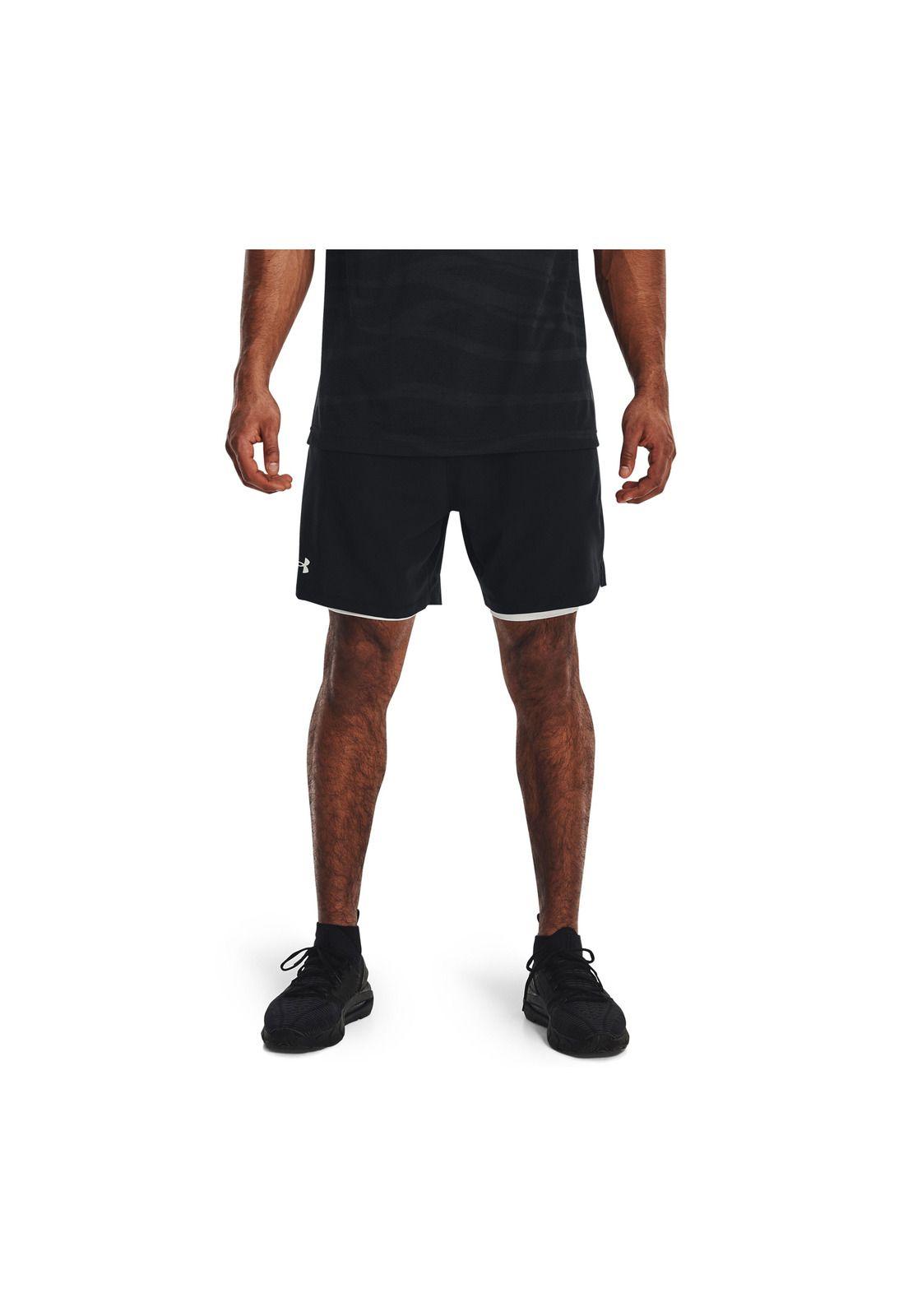 Shorts 2 en 1 UA Vanish para hombre Negro-3