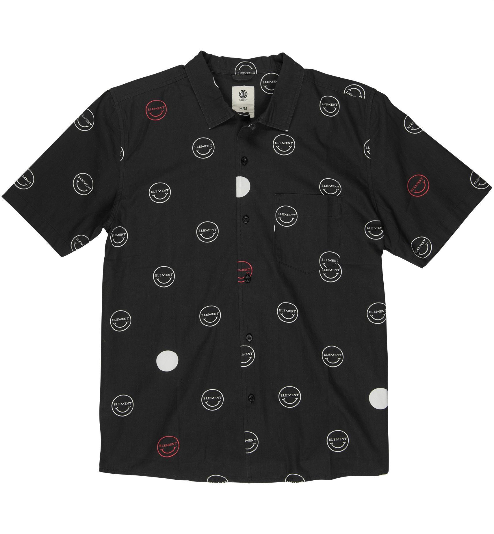 Camisa M/C Hombre Polka Smile Ss Negro Element-0