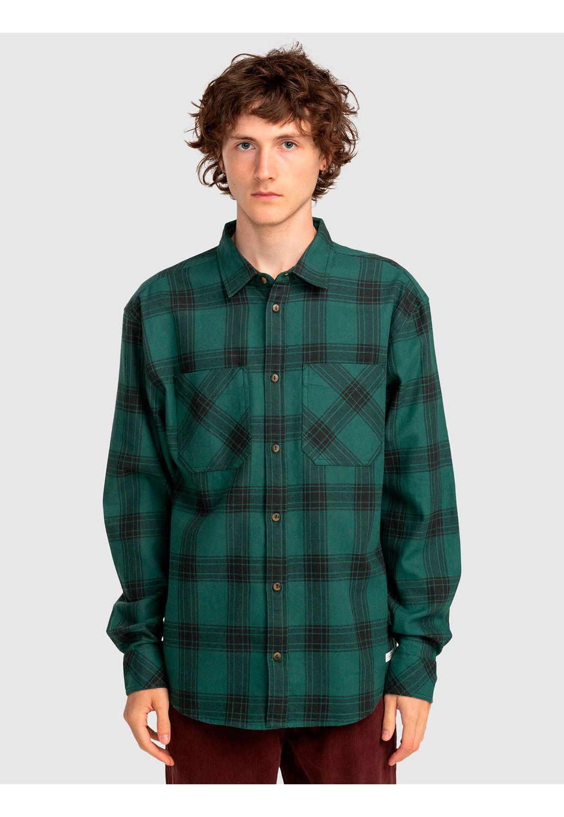Camisa Manga Larga Hombre Compass Verde-0