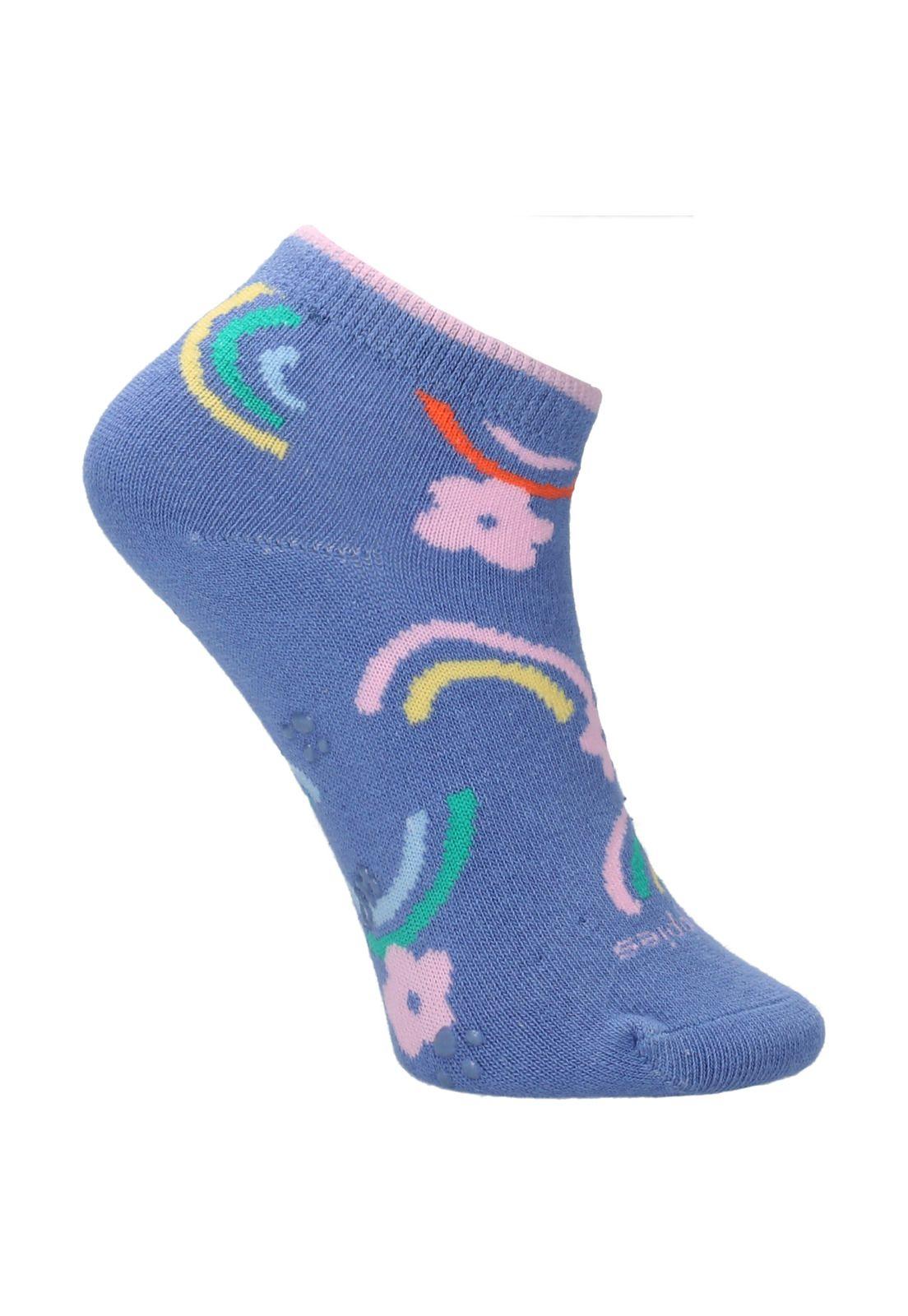 Calcetín Casual Ped Rainbow Azul Niña-0