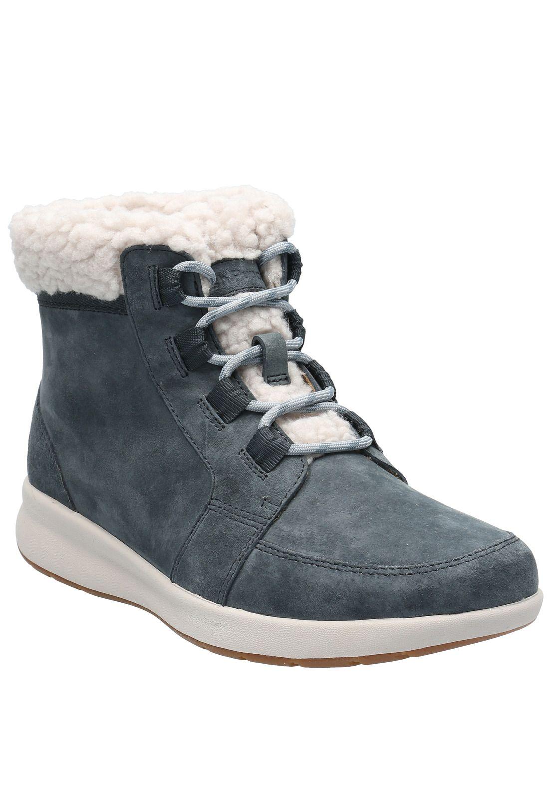 Botin Cuero Mujer Spinal Fur Boot Azul-0