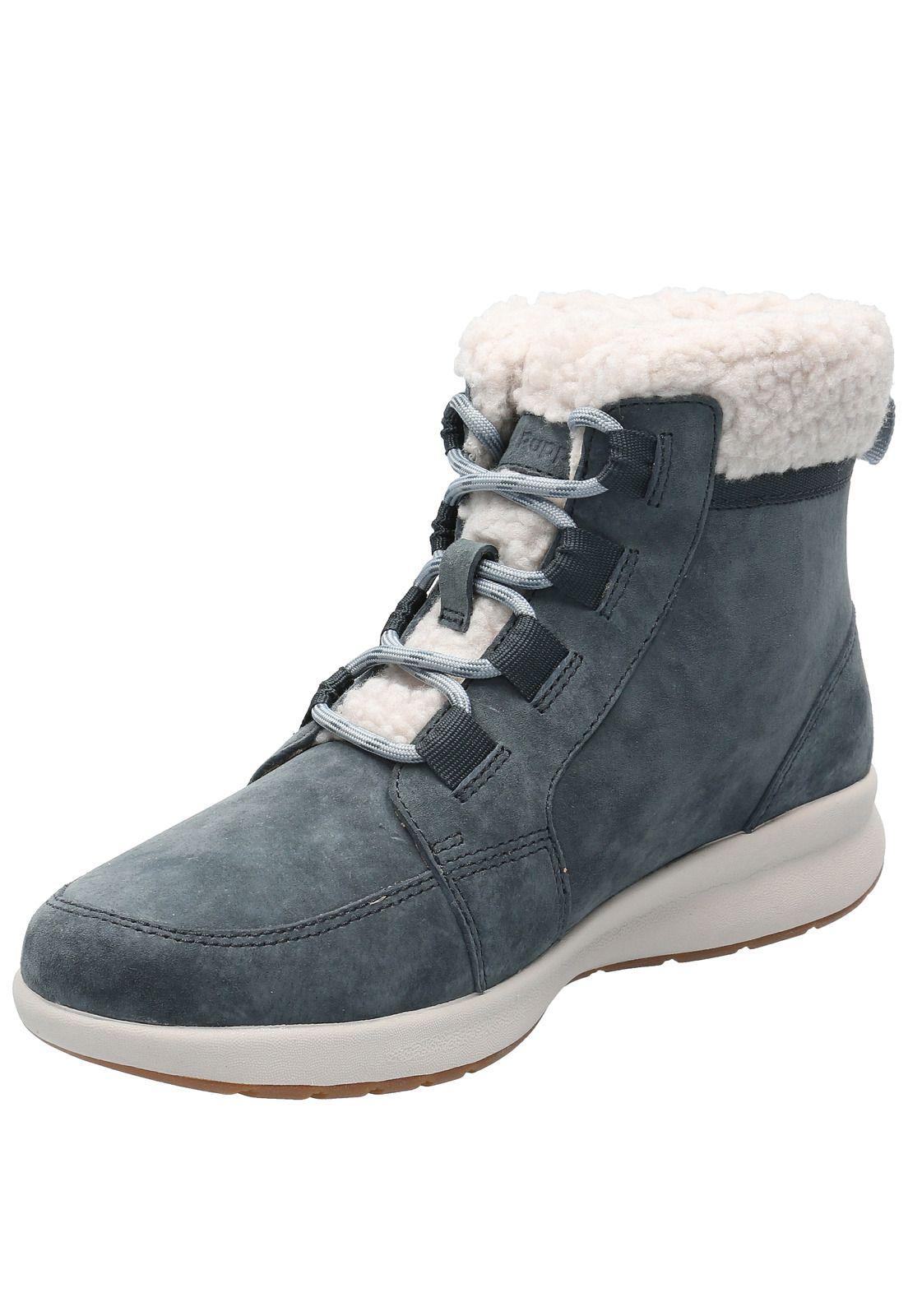 Botin Cuero Mujer Spinal Fur Boot Azul-4