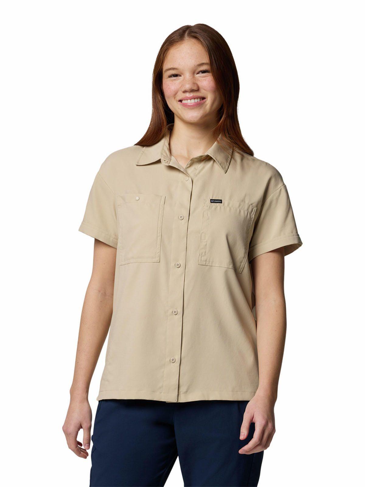 Camisa M/C Mujer Silver Ridge Utility Beige-0