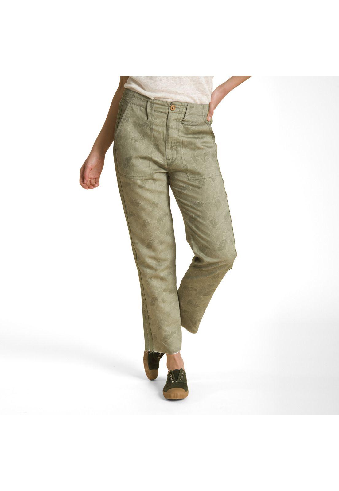 Pantalon De Lino Verde Petróleo-0