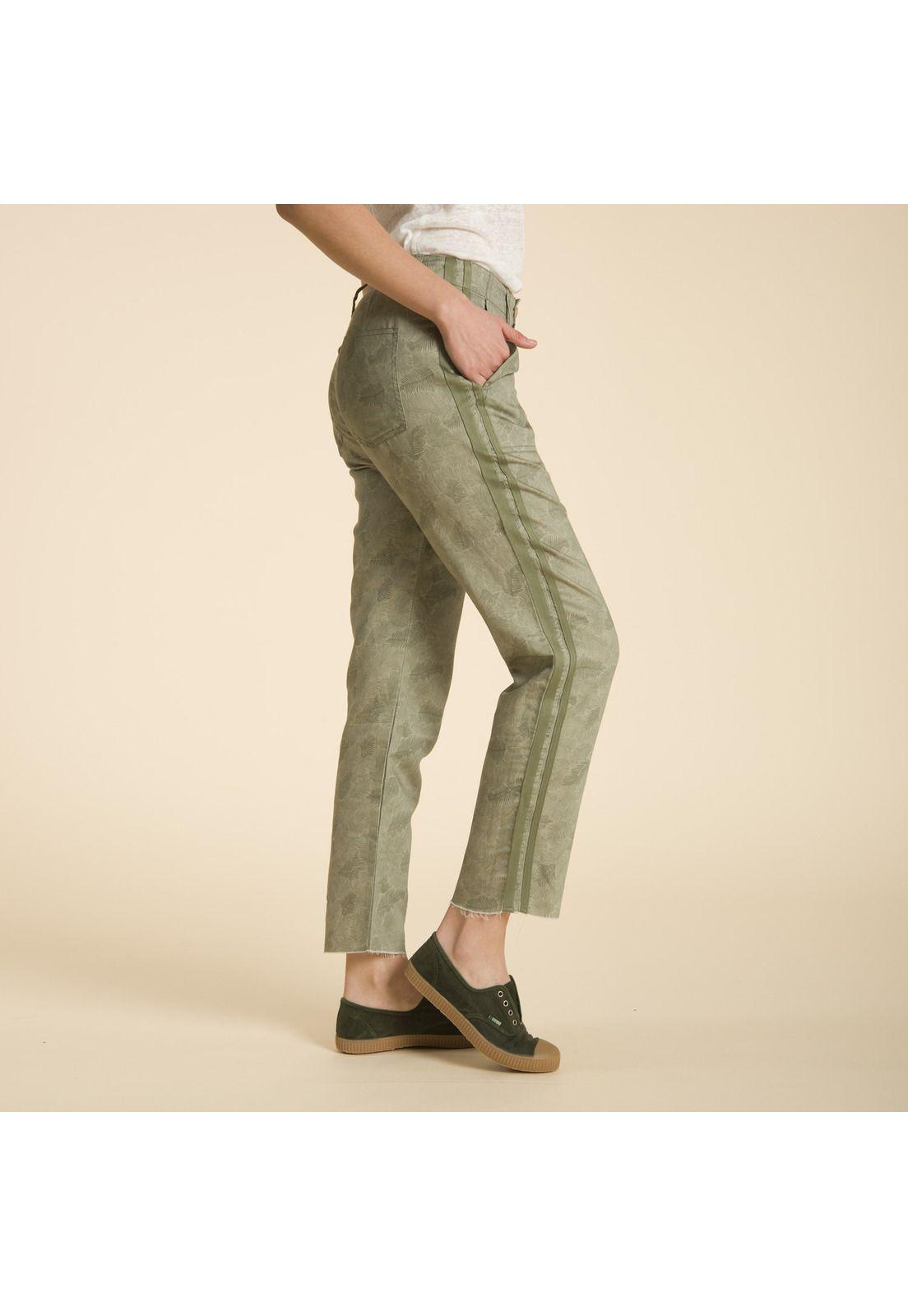 Pantalon De Lino Verde Petróleo-1