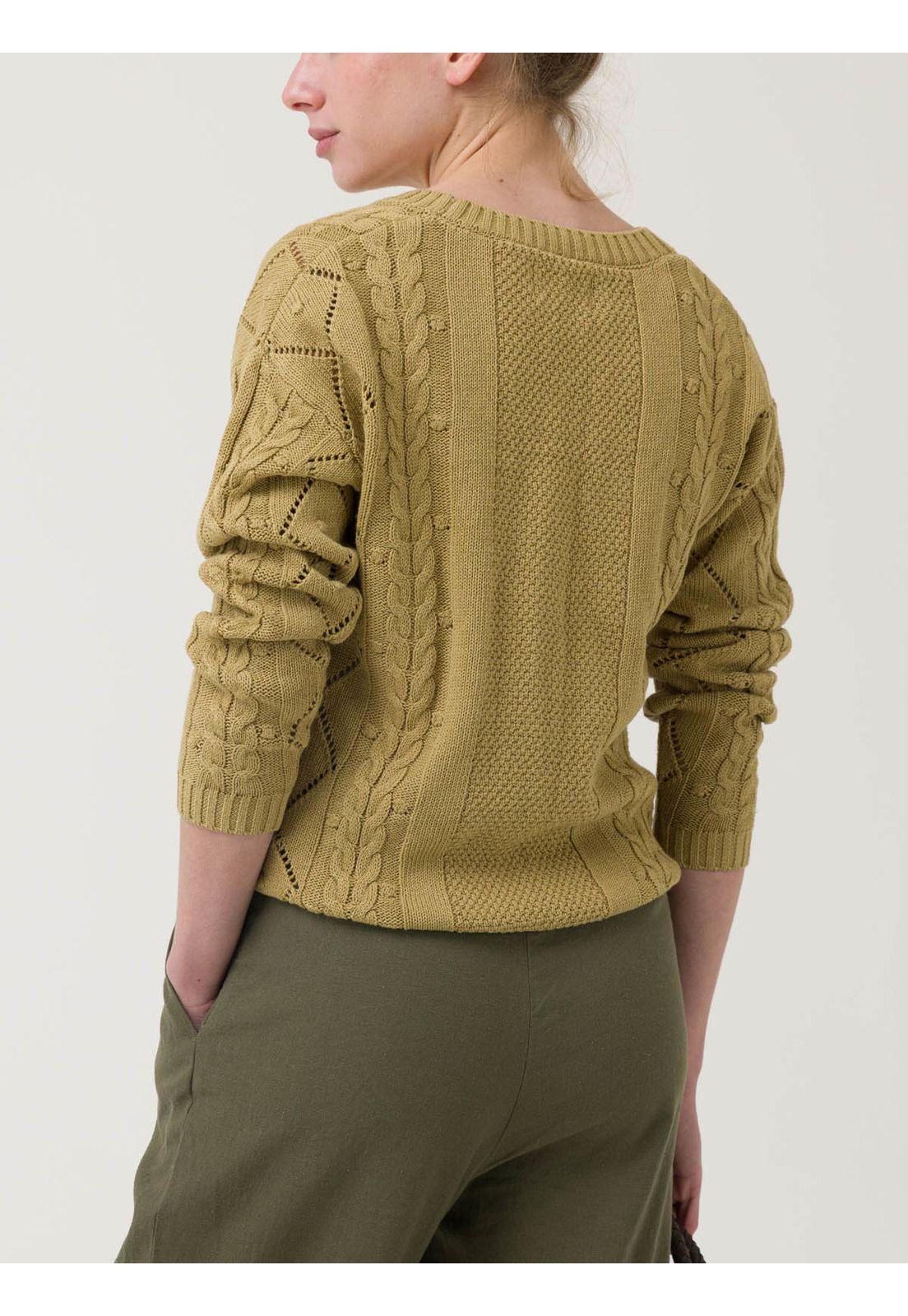 Sweater Algodón Orgánico Mujer Nit Verde -5