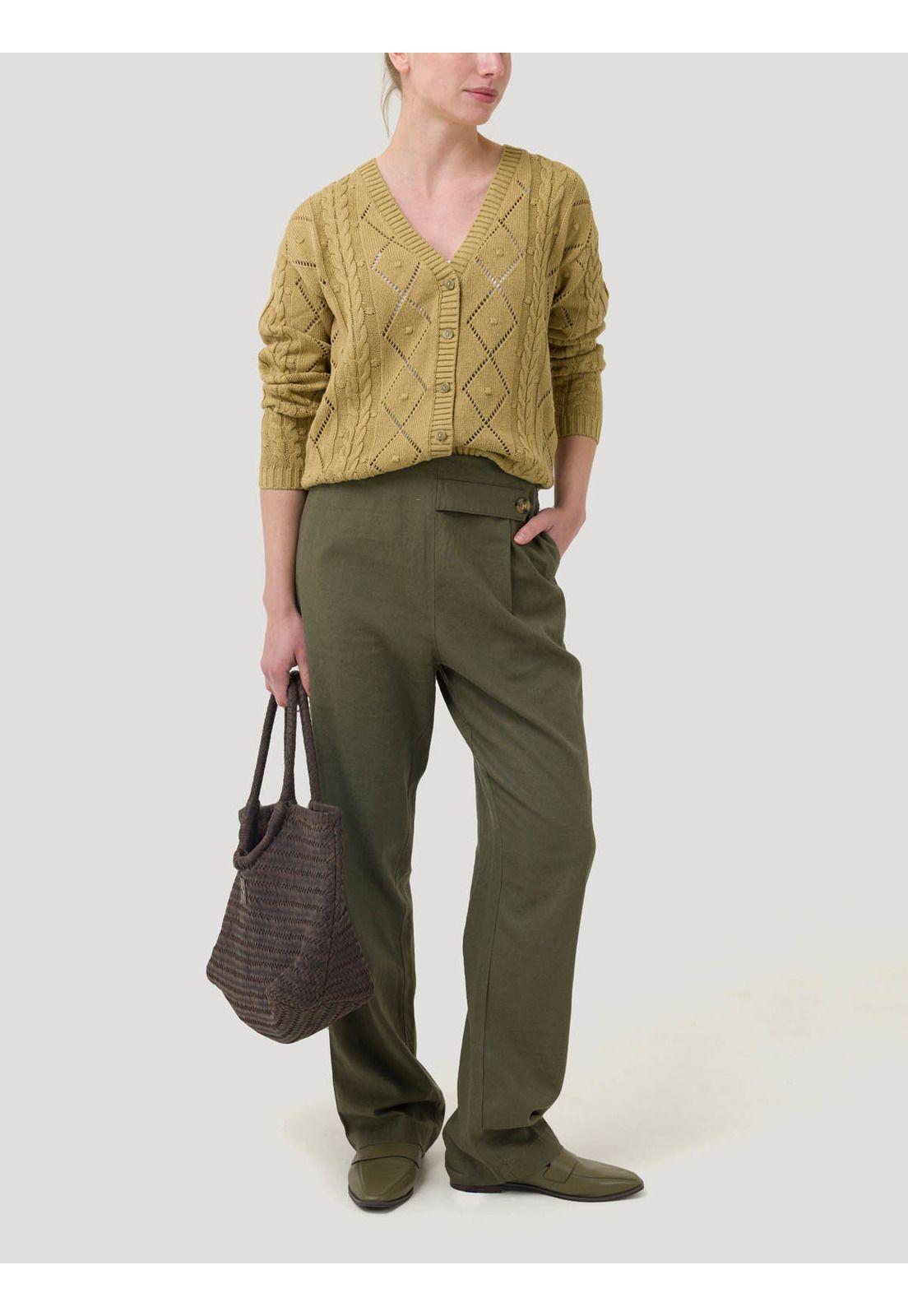 Sweater Algodón Orgánico Mujer Nit Verde -7